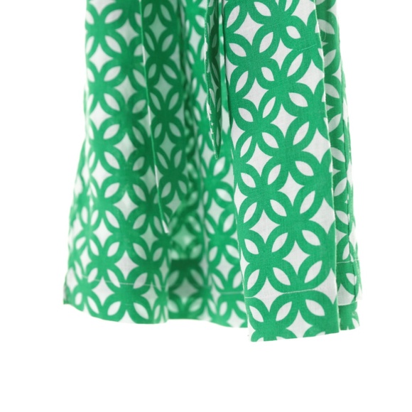 NWOT Boden Kelsey Linen Tunic Green Geometric 3/4 Sleeve Dress Womens 10P/14P MP - Picture 5 of 9